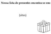 Cartão com site da lista de presente